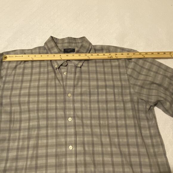 Dockers Stain Defender Gray Plaid Button Down Men’s Shirt Size XL Preppy - Picture 7 of 16